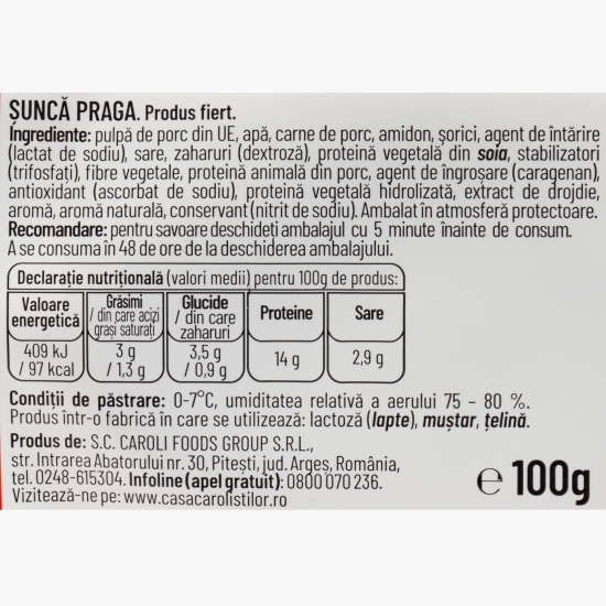 Șuncă Praga 100g