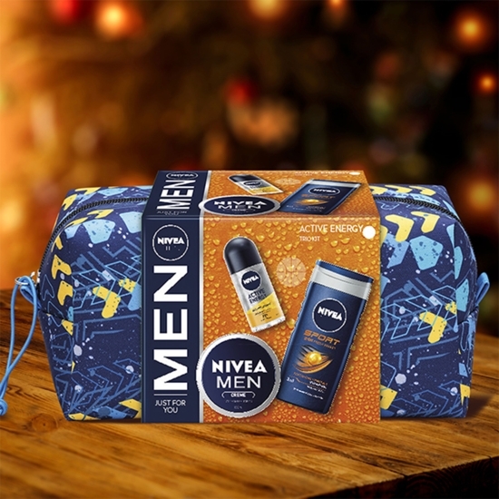 Set cadou: Men Creme 150ml + Gel de duș Sport 250ml + Deodorant roll-on masculin Dry Energy 50ml