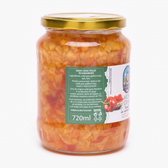 Ardei gras tocat în saramură 680g