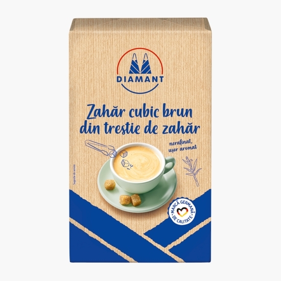 Zahăr cubic brun din trestie de zahăr 500g