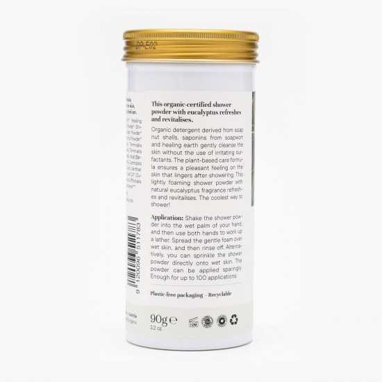 Gel de duș pudră cu eucalipt bio 90g