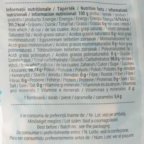 Bomboane fulgi cu aromă de ice menthol 250g