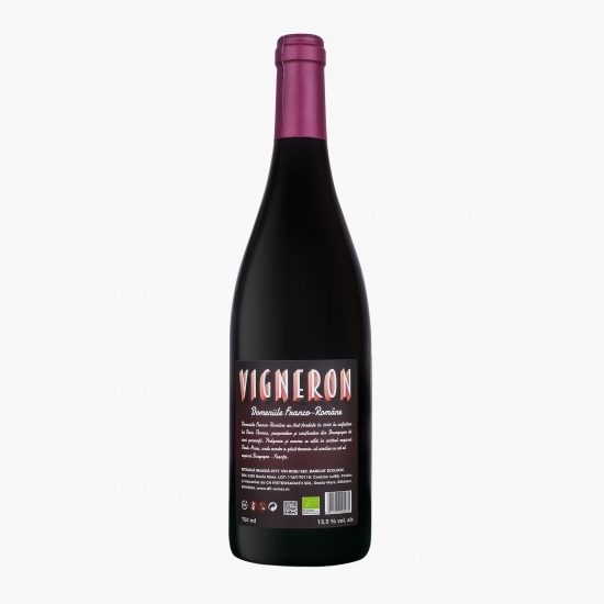 Vin roșu sec eco Fetească Neagră 2017, 13.5%, 0.75l