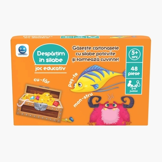 Despărțim în silabe - joc educativ, 5+ ani