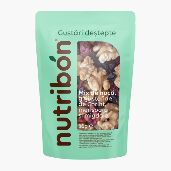 Revital Mix (miez de nucă, goji, stafide de Corint, merișoare, migdale) 80g