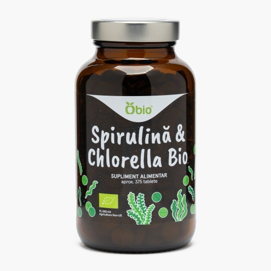 Spirulină și Chlorella eco, 375 tablete