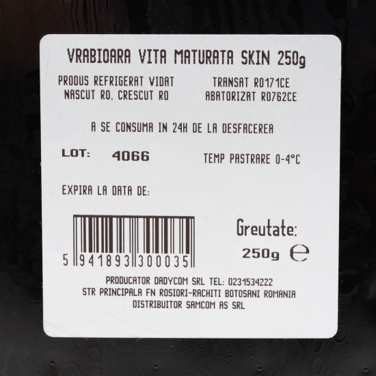 Vrăbioară vită maturată 250g