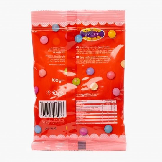 Drajeuri cu aromă de căpșuni și vanilie 100g