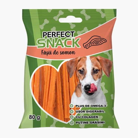 Snack pentru câini, fâșii de somon, 80g