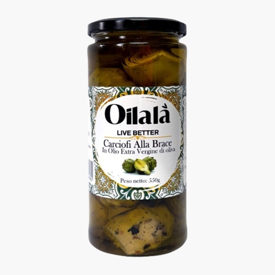 Inimi de anghinare pe grătar, în ulei de măsline extravirgin 550g