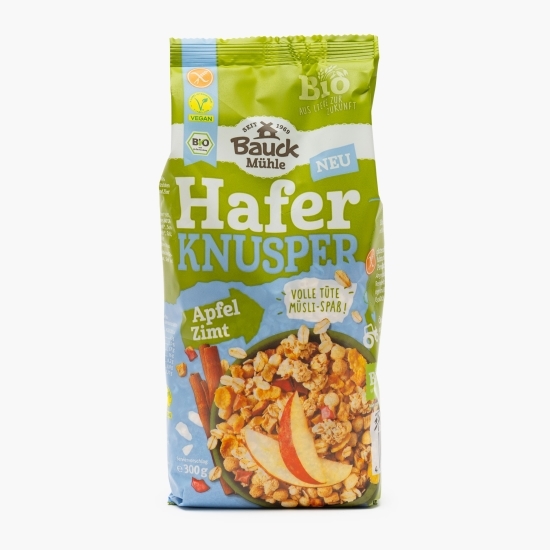 Musli eco crocant cu ovăz, măr și scorțișoară, fără gluten 300g