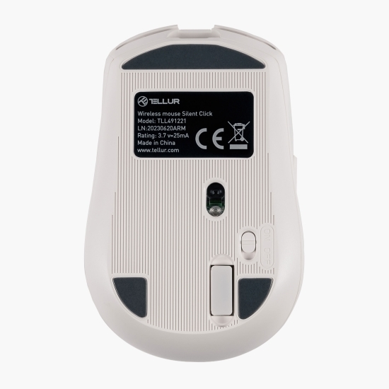Mouse wireless Silent Click, alb