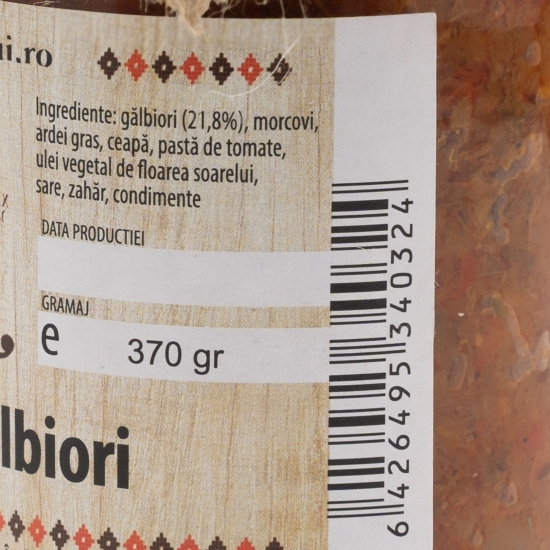 Zacuscă de gălbiori 370g