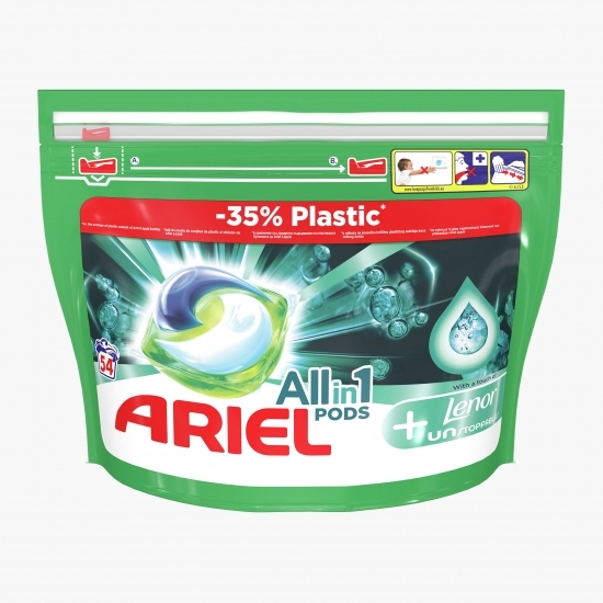 Detergent de rufe capsule All in One Pods +Unstoppables, 54 spălări