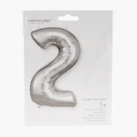 Balon folie cifra 2, 86 cm