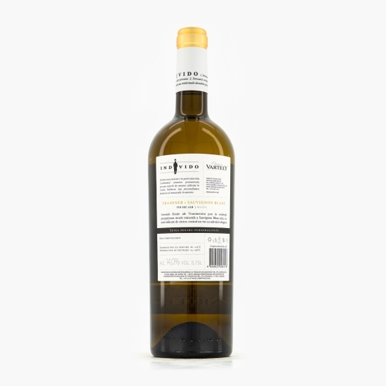 Vin sec alb Individo Traminer Sauvignon Blanc, 14%, 0.75l