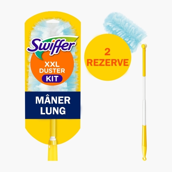 Pămătuf pentru curățarea prafului duster XXL Duster kit, 1 mâner lung + 2 rezerve