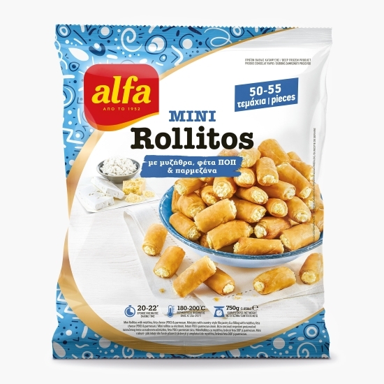 Mini Rollitos cu brânză Myzithra, Feta și Graviera 750g