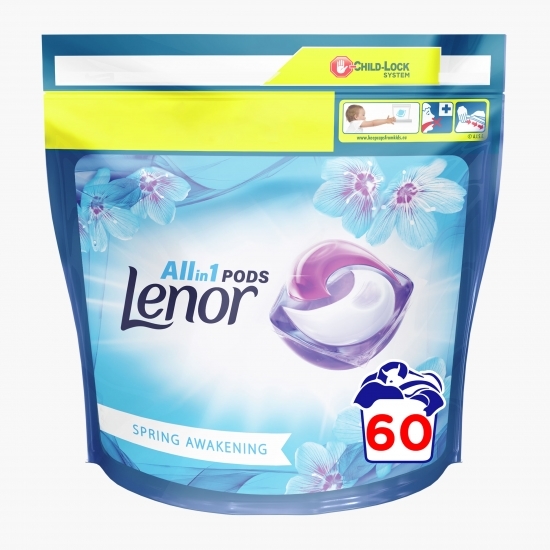 Detergent de rufe capsule All in One Spring Awakening, 60 spălări
