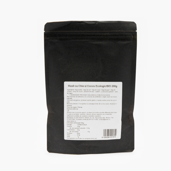Musli cu chia și cocos ecologic 200g