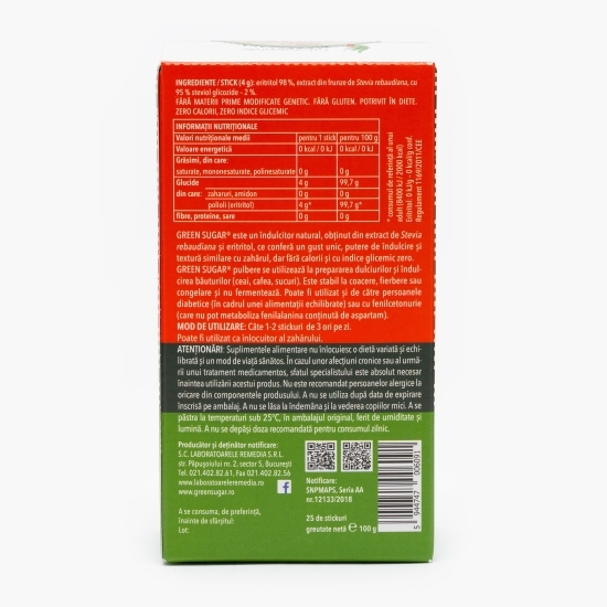 Îndulcitor natural (4g x 25 sticks)