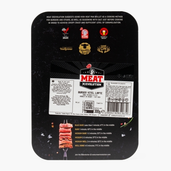 Burger de vițel lapte, carne maturată 30 zile 300g 