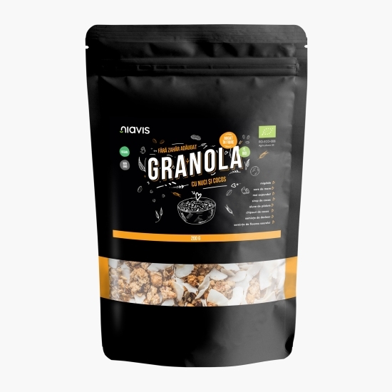 Granola cu nuci și cocos ecologică 200g