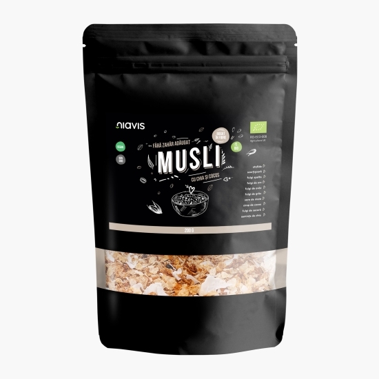 Musli cu chia și cocos ecologic 200g