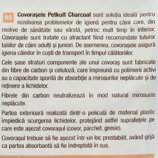 Covorașe absorbante pentru câini Charcoal, 60x60cm, 10 buc