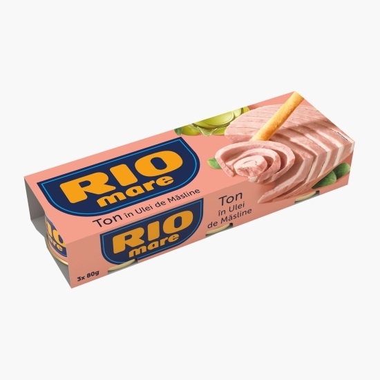 Ton în ulei de măsline 3x80g
