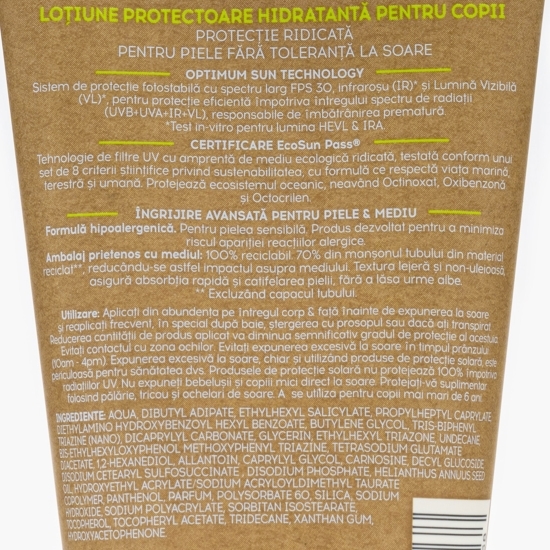 Loțiune protectoare hidratantă eco pentru copii, SPF30, 150ml