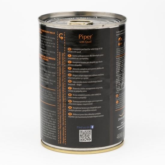 Hrană umedă pentru câini, 400g, cu carne de prepeliță