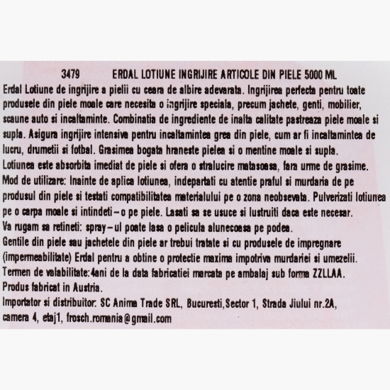 Loțiune îngrijire și curățare articole din piele 0.5l