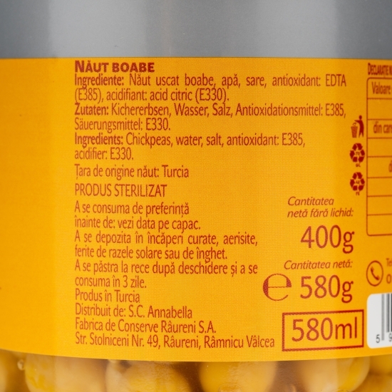 Năut boabe 580g