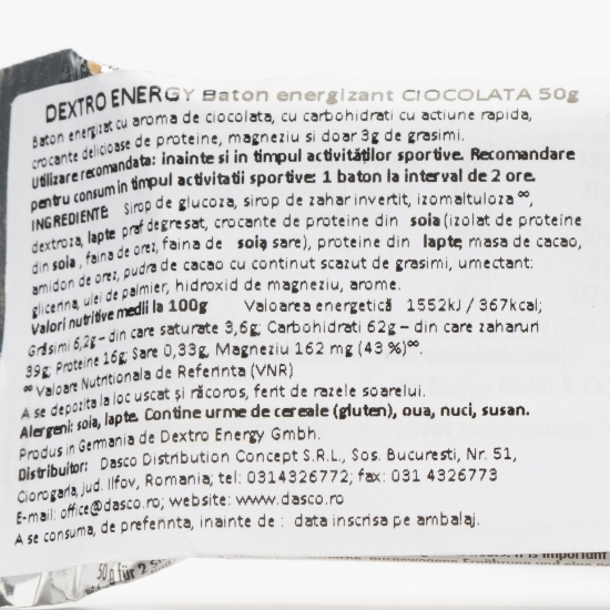 Baton energizant ciocolată 50g