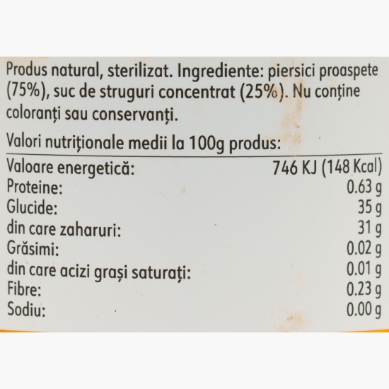 Gem de piersici fără zahăr 240g