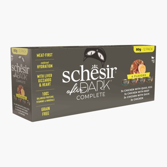 Hrană umedă pentru pisici After dark, bucăți în supă, 12x80g