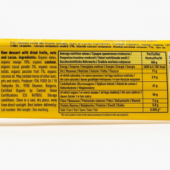 Desert eco din fructe uscate, nuci și cacao 25g