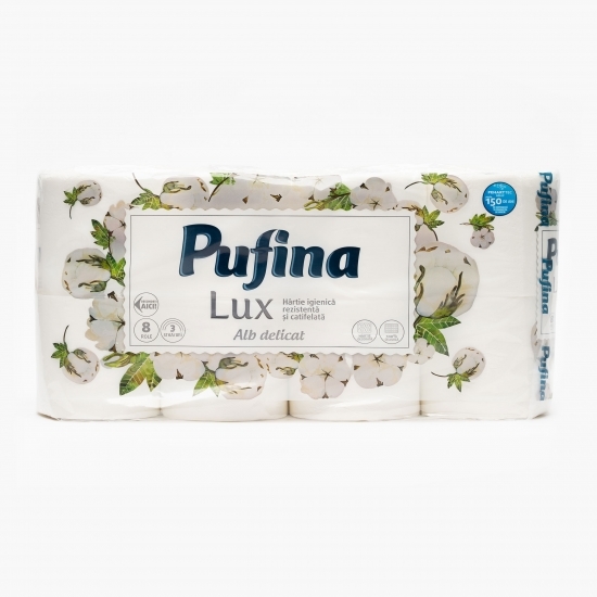 Hârtie igienică Lux Alb delicat 3 straturi 8 role