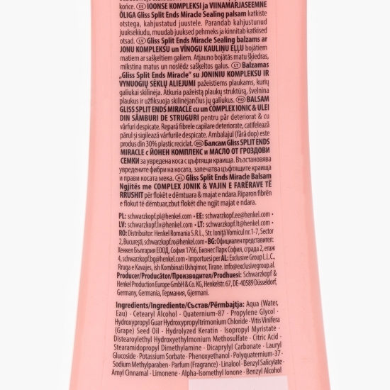 Balsam pentru păr deteriorat și vârfuri despicate  Split Hair Miracle 200ml