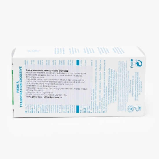 Pudră absorbantă pentru picioare, bio 35g