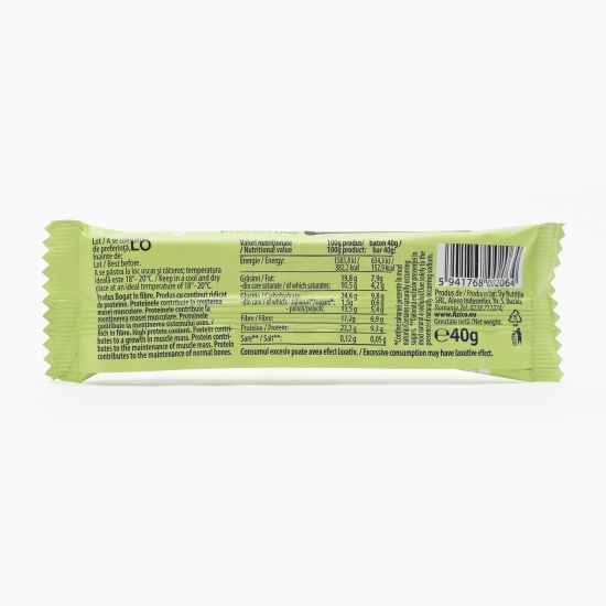 Baton proteic vegan cu cacao și ciocolată neagră 40g