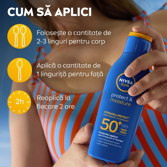 Loțiune de protecție solară SPF50 Protect & Moisture 200ml
