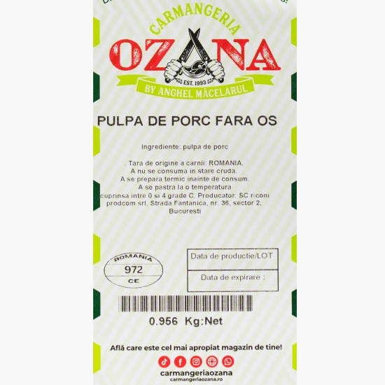 Pulpă de porc fără os 950g