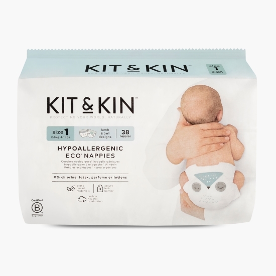 Scutece eco, mărimea 1, 2-5kg, 38 buc