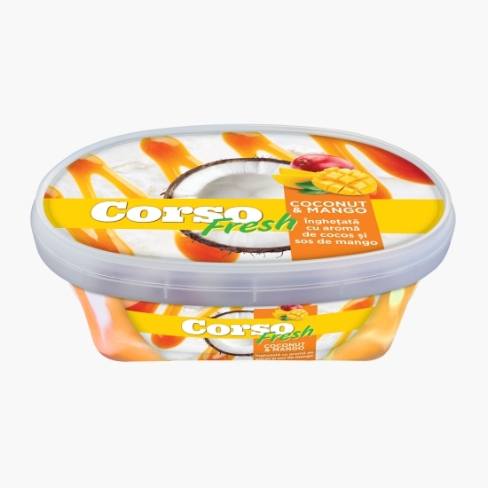 Înghețată cu aromă de cocos și sos de mango 450g