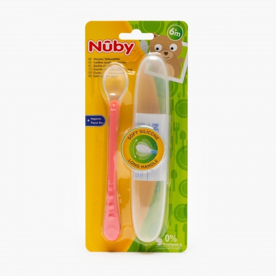 Linguriță din silicon flexibilă + cutie, 6+ luni