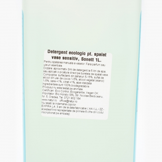 Detergent bio pentru spălat vase Sensitiv 1l