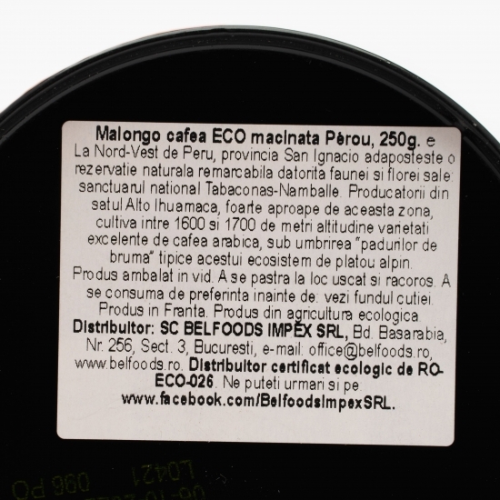 Cafea măcinată Peru eco 250g