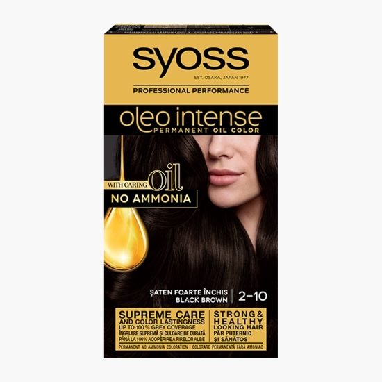 Vopsea de păr permanentă fără amoniac Oleo Intense, 2-10 șaten foarte închis, 115ml